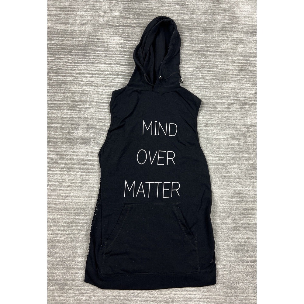 Soho Sport Sleeveless Hoodie Womens Small Black Mind Over Matter SW-T408 Mesh